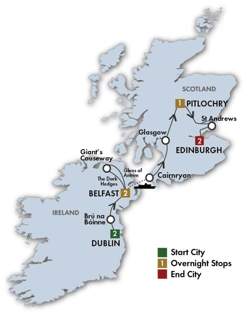 irish and scottish sampler 8 to 9 days